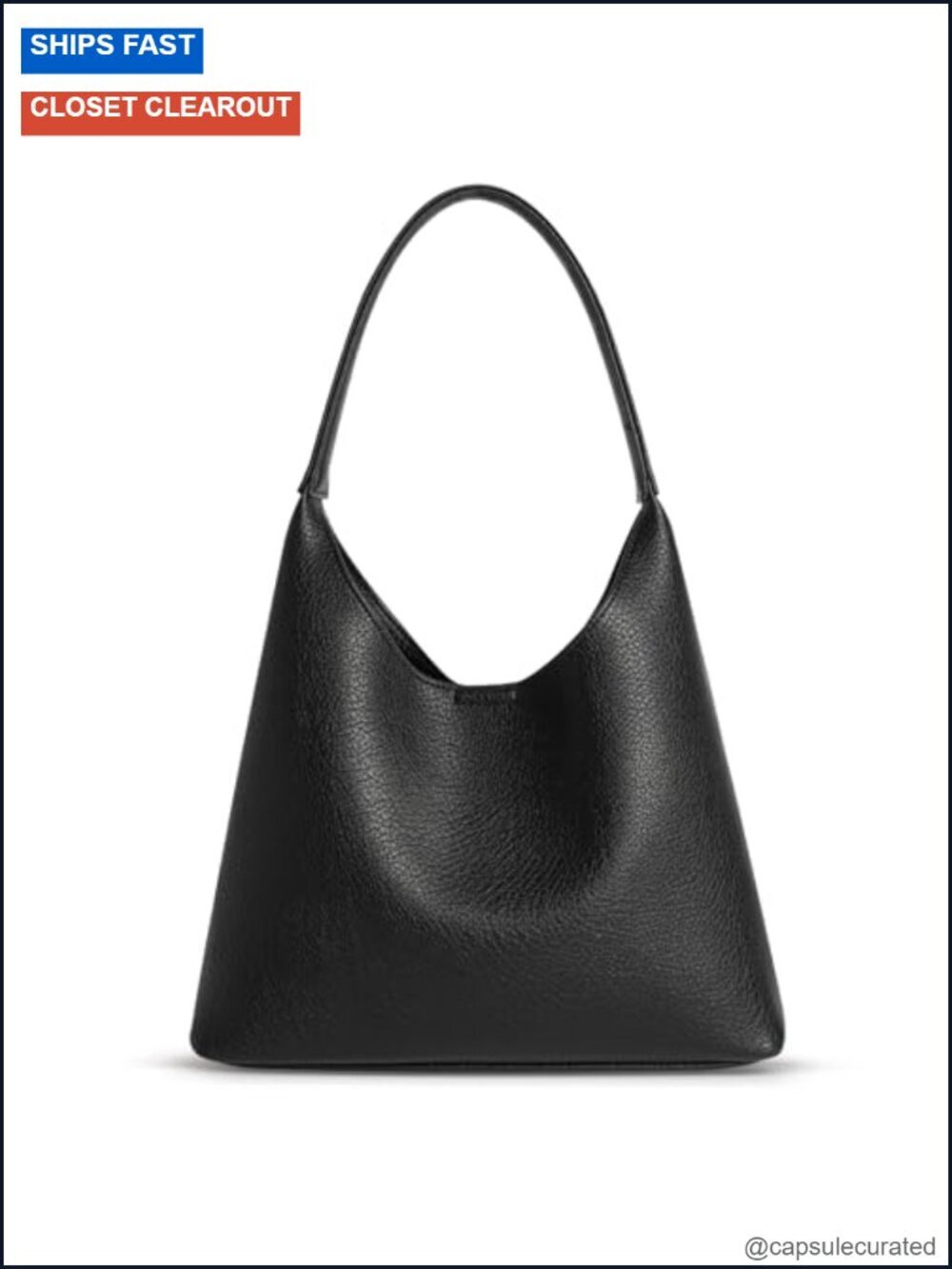 Vegan Leather Slouchy Hobo Bag - Women's Small Shoulder Purse